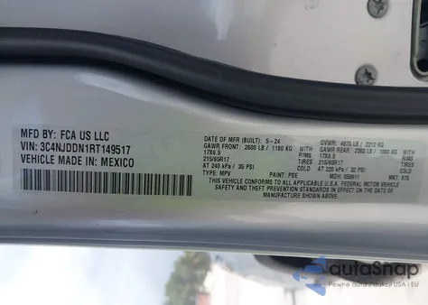 2024 Jeep Compass Trailhawk 4X4 из США, поврежденный, VIN 3C4NJDDN1RT149517